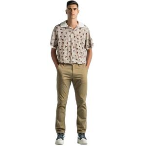 RoundTree & Yorke American Print Button Polo Shirt
